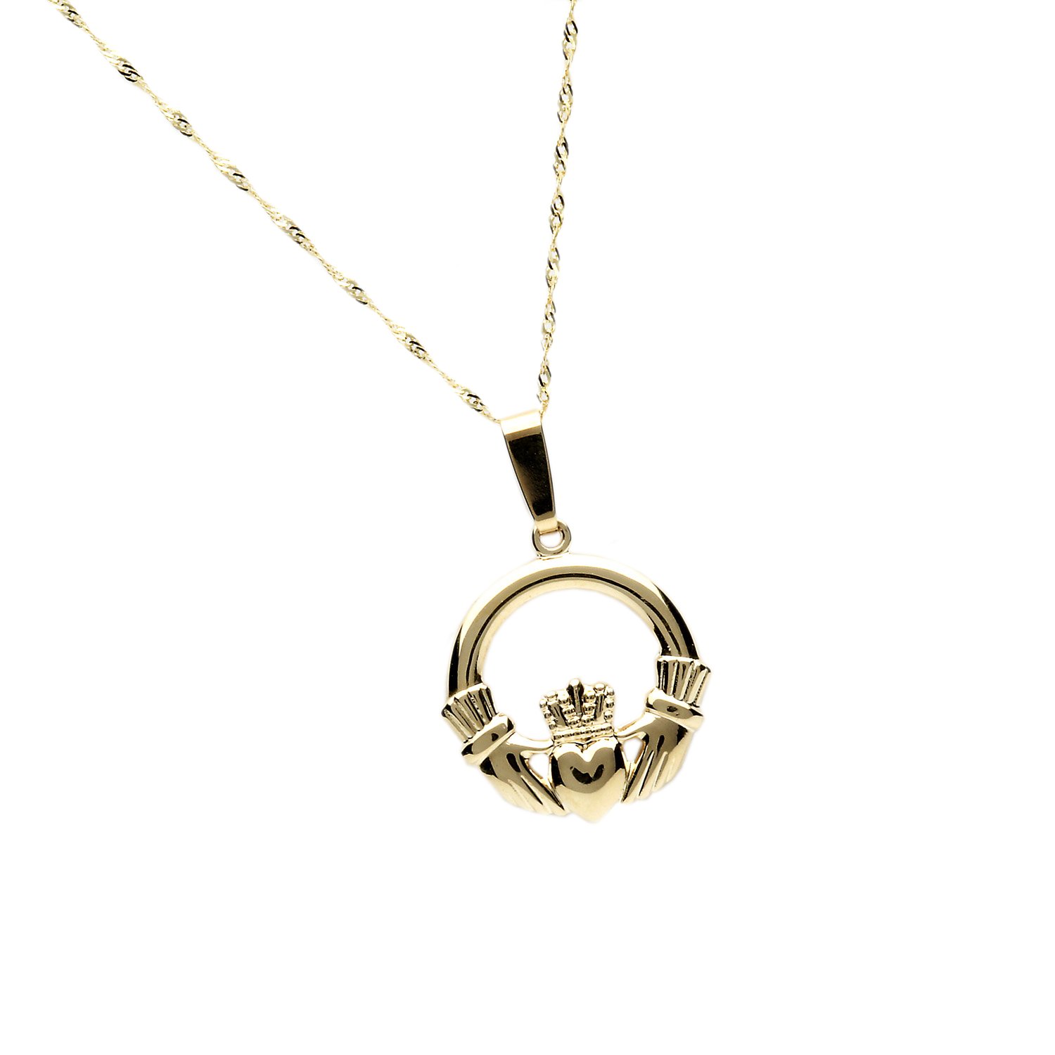 Gold Claddagh Pendant